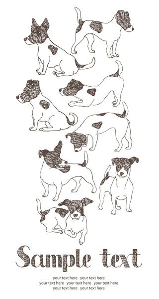 Tarjeta Jack Russell Terrier — Archivo Imágenes Vectoriales