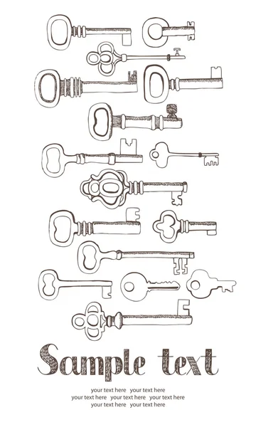 Carte des clés — Image vectorielle