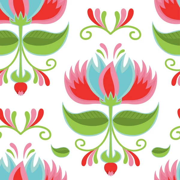 Motif fleurs magiques — Image vectorielle