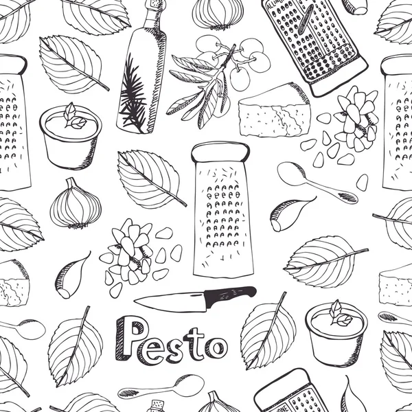 Patrón sin costura Pesto — Archivo Imágenes Vectoriales