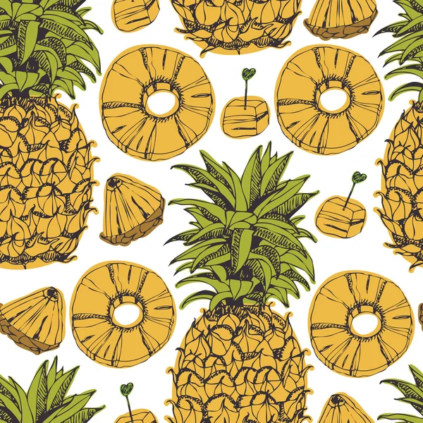 菠萝背景 — 图库矢量图片