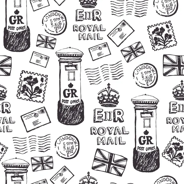 英国皇家邮政模式 — 图库矢量图片