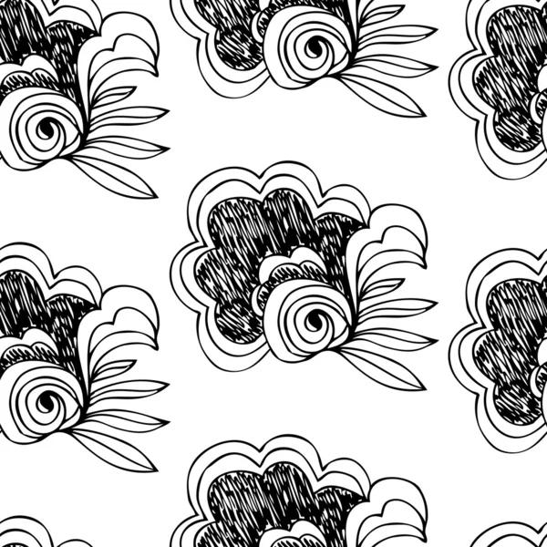 Patrón floral sin costuras abstracto — Archivo Imágenes Vectoriales