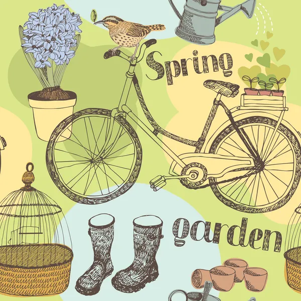 Весенний сад — стоковый вектор