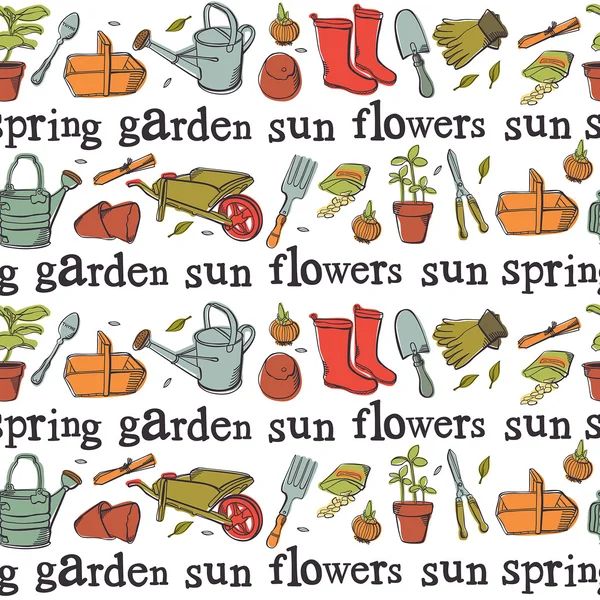 Вінтажний весняний фон саду — стоковий вектор