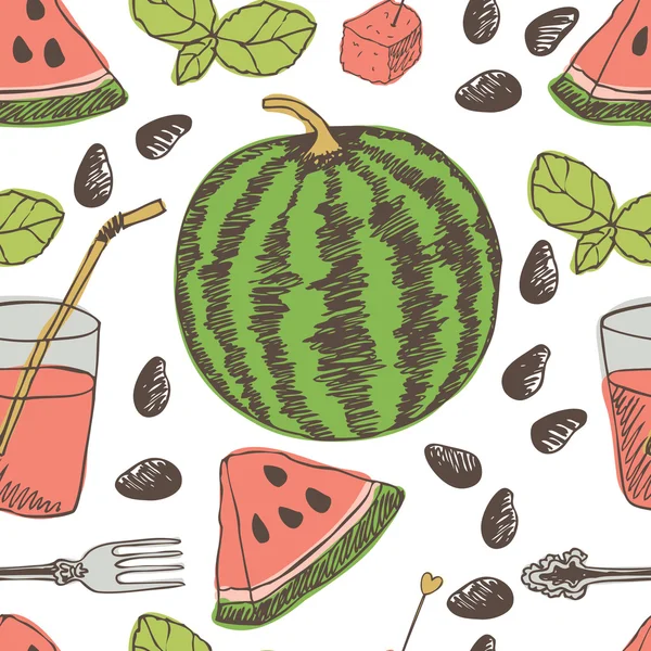 Vattenmelon bakgrund — Stock vektor