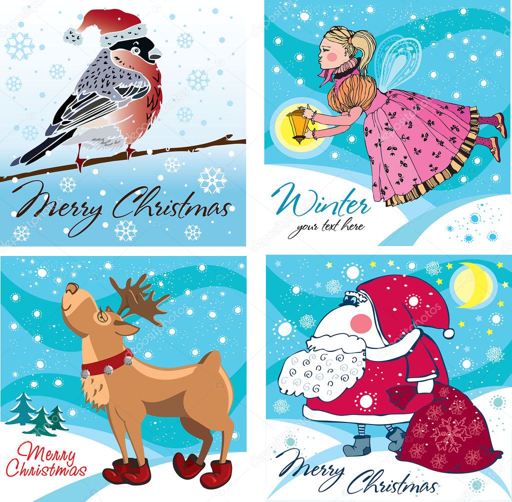 Christmas cards set