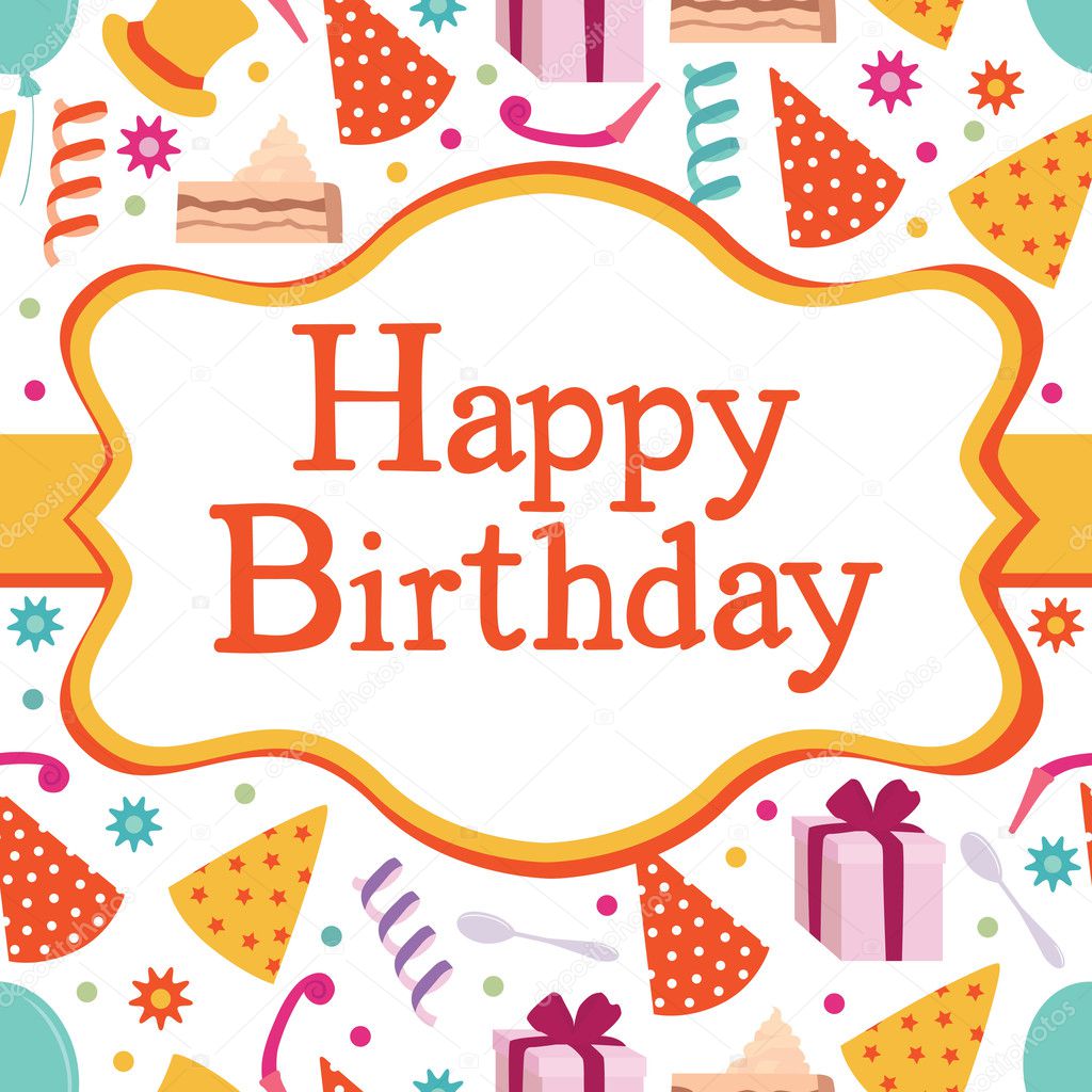 Happy Birthday party card — Stock Vector © Nenilkime #10662576