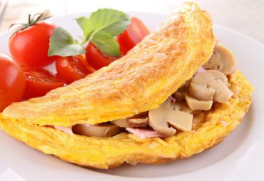 mantar ile lezzetli omlet