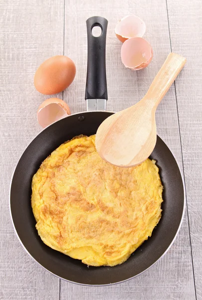 stock image Omelette in pan