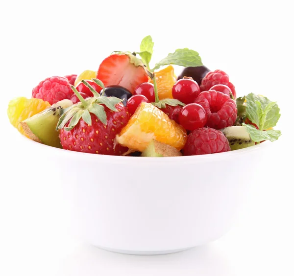 Salada de frutas isolada — Fotografia de Stock