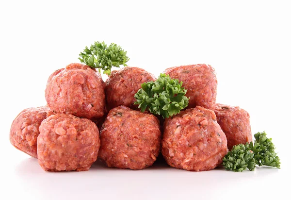 Isolated raw meatballs — Stock Photo, Image