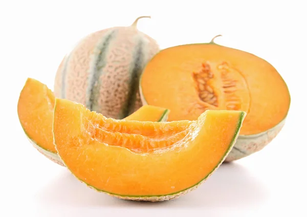 Geïsoleerde meloen — Stockfoto