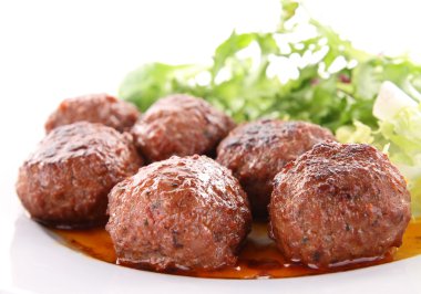 Meatballs and sauce clipart