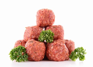 Raw meatballs clipart