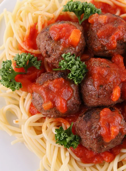 stock image Spaghetti and meatballs