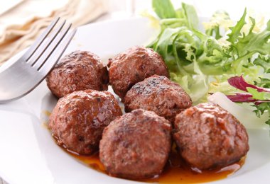 Grilled meatballs clipart