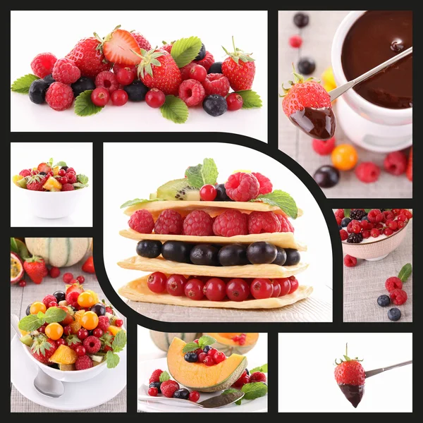 stock image Fruits and dessert