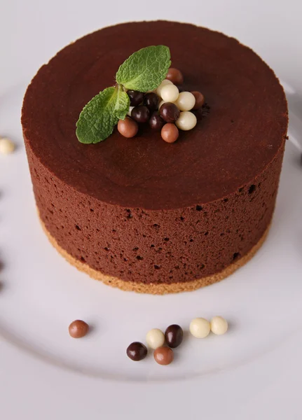 巧克力慕斯蛋糕 — 图库照片