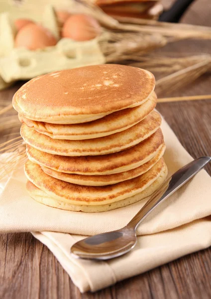 Malzemeler ile Pancakes — Stok fotoğraf