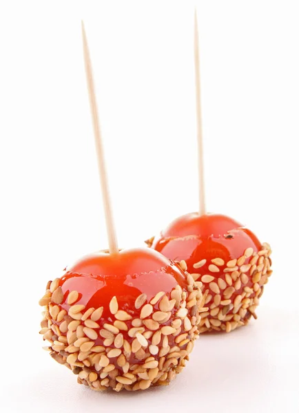 Isolated toffee apple — Stock Photo, Image