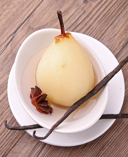 stock image Poached pear