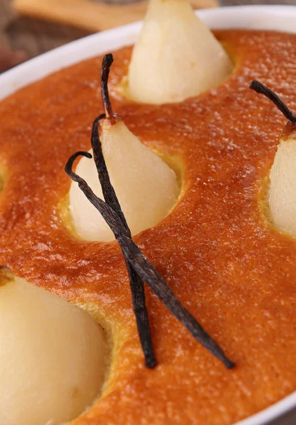 Close up on pear cake — Stock Photo, Image