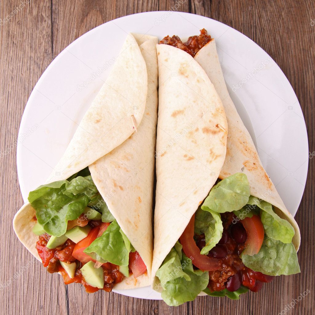 Fajita, burrito Stock Photo by ©studioM 8298577
