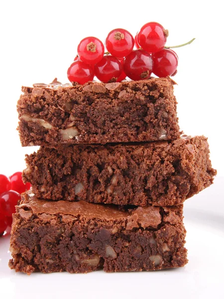 Isolated brownies pile — Stock Photo, Image