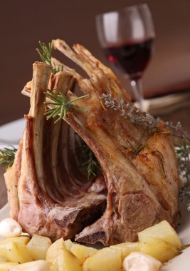 Roast lamb rack clipart