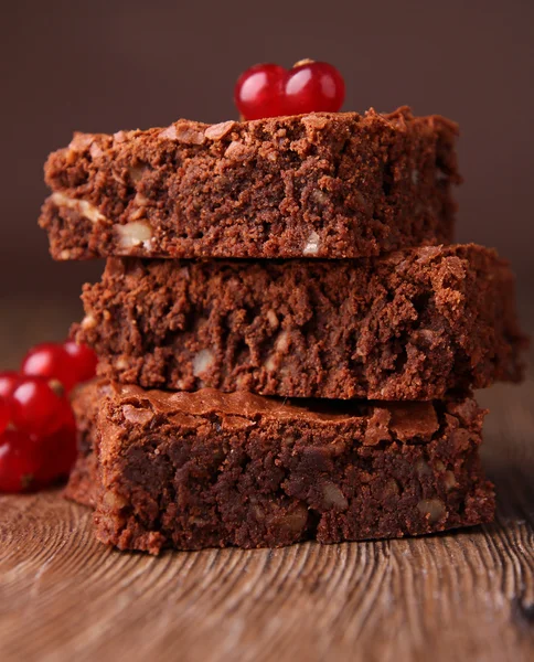 Pila di brownies — Foto Stock