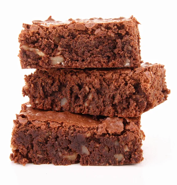 stock image Isolated brownies pile