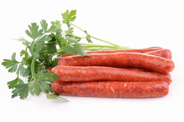 Isolated raw sausage clipart