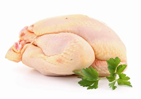 Geïsoleerde rauwe kip — Stockfoto
