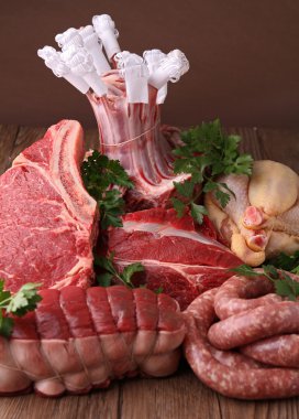 Raw meats clipart