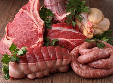 Raw meats clipart