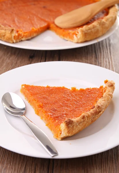 Slice of pumpkin pie — Stock Photo, Image