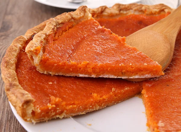 Closeup on pumpkin pie — Stock Photo, Image