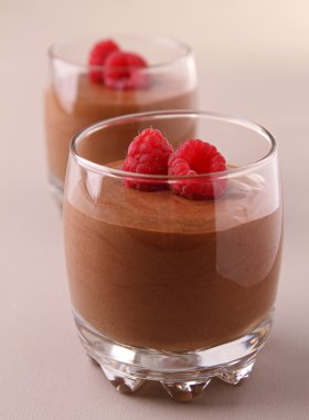 Delicious chocolate mousse clipart