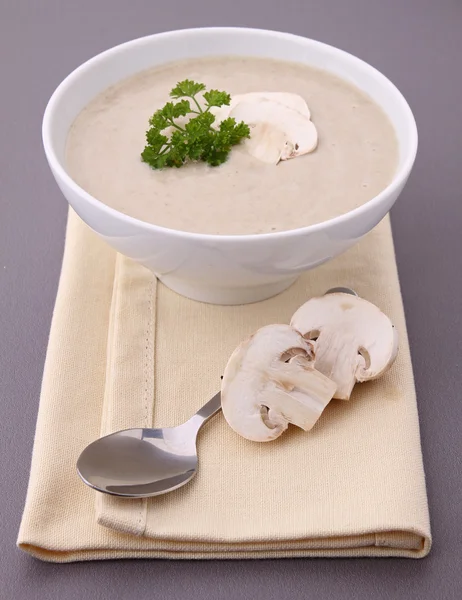 碗蘑菇汤 — 图库照片