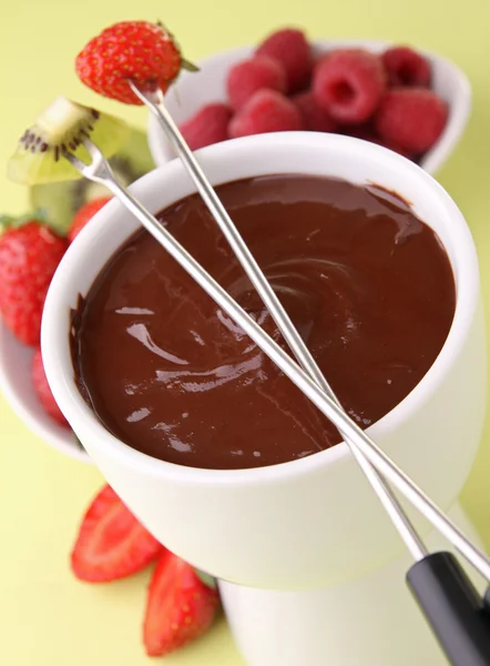 Fondue czekoladowe — Zdjęcie stockowe