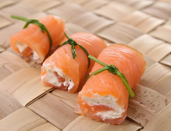 Salmão com queijo — Fotografia de Stock