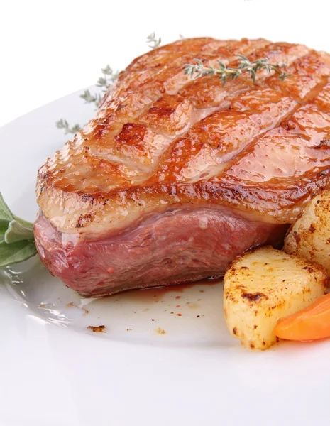 Anka kött och potatis — Stockfoto