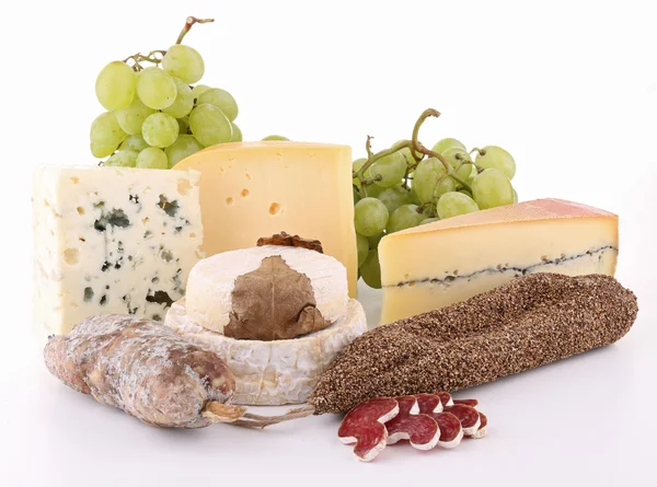 Cheese and sausage — Stock Photo, Image