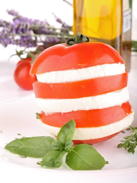 Tomat och mozzarella — Stockfoto