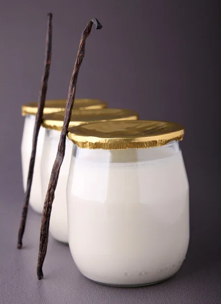 Vanillejoghurt — Stockfoto