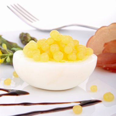 Egg and asparagus clipart