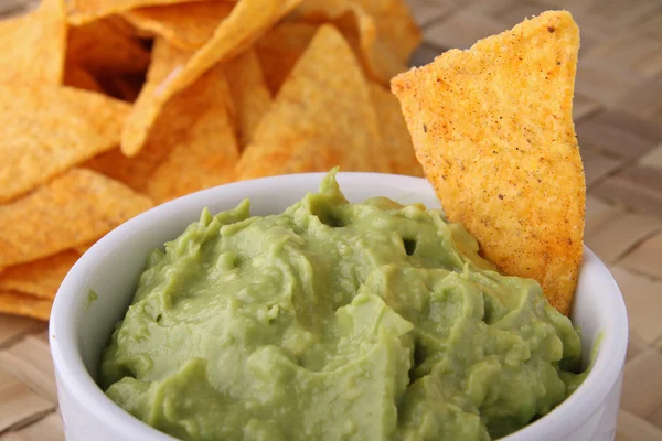 stock image Guacamole and chips