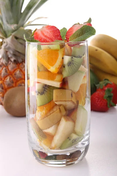 Fresh glass with fruits — Stock Photo, Image