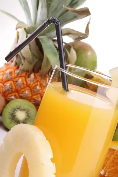 Fresh exotic fruit cocktail — Stock Photo, Image